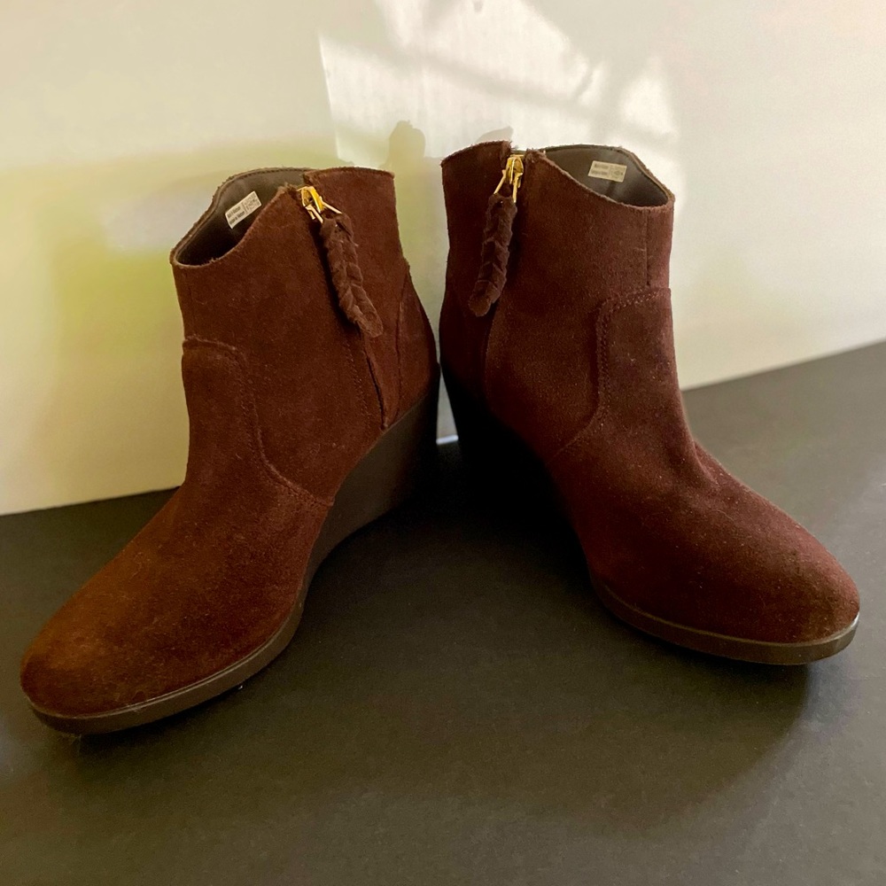 Brown Suede Booties